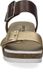 Josef Seibel Quinn 02 Sandale pour femme Or-Kombi Cuir Compensé 3-4 cm Velcro/Boucle