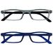Leesbril The Reading Glasses Company The Society Leesbril Mat Grijs Zwart Marineblauw Lichtgewicht Lezers Waarde 2 Stuks Mannen Vrouwen Scharnieren Met Veer RR17-73 +2,00