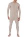 Fruit of the Loom Premium Thermische Union-pyjamabroek voor heren, Havermout, L