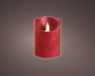 Kaemingk bougie LED/bougie tronc Noël rouge 10 cm vacillante