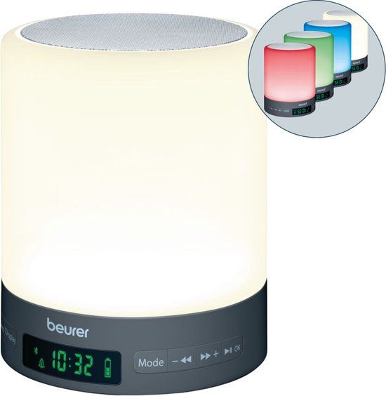 Beurer WL 50 Wake-up Light - FM Radio, Bluetooth, Nachtlamp, Alarm/Snooze, LED, 3 Melodieën, USB Adapter - 3 Jaar Garantie