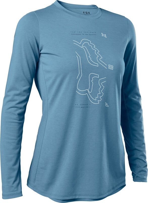 Fox Racing Fox Ranger Drirelease Longsleeve Jersey Dames, blauw