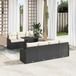 Maison Exclusive - Set de 8 coussins de banc de jardin, noir, en polyrotin
