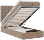 vidaXL Ottoman bed met matras en LED's 80x200 cm kunstleer