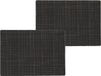 Wicotex Placemats Liso - 10x - zwart - 30 x 43 cm - anti slip laag en Teflon coating toplaag
