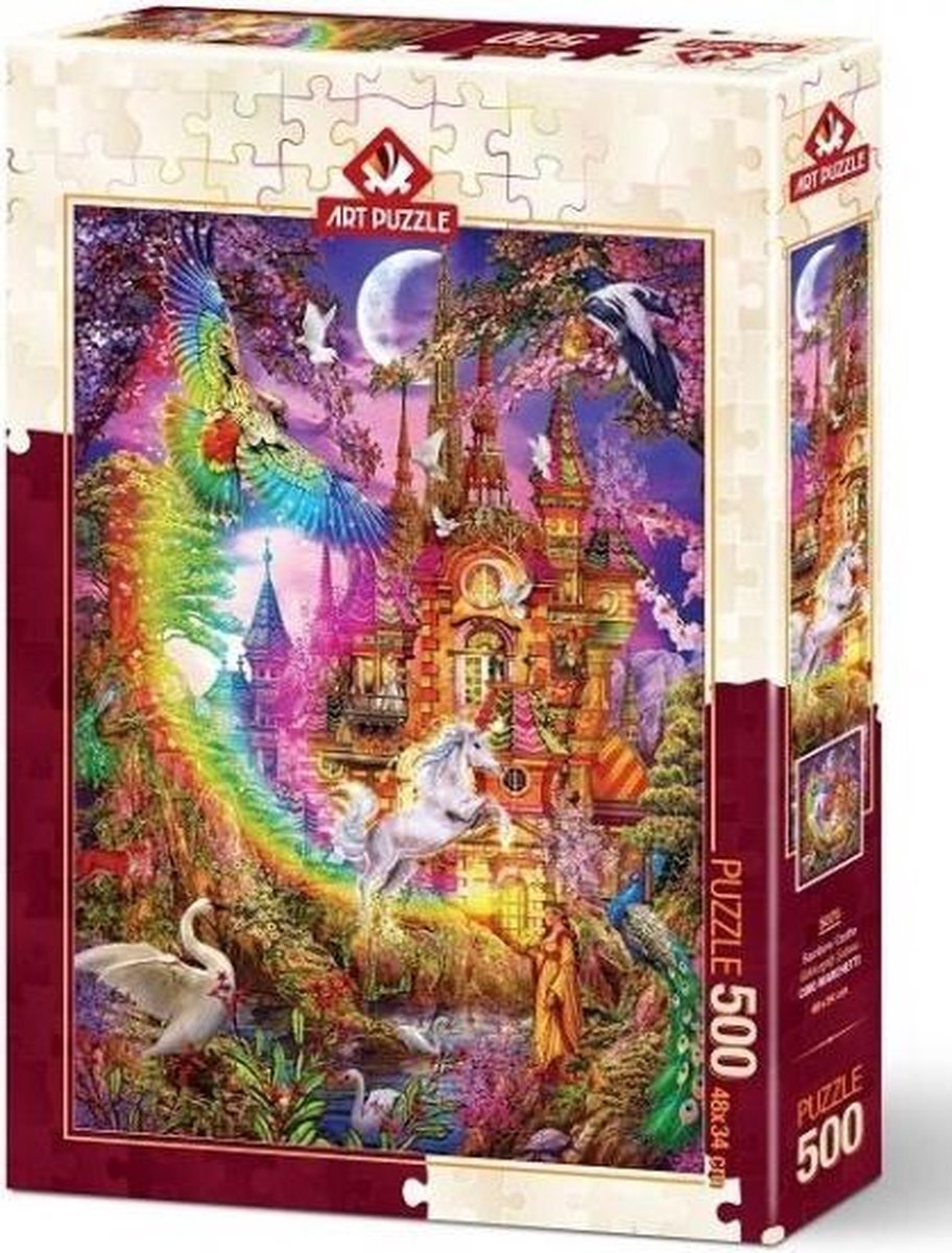 Art Puzzle Rainbow Castle Puzzel 500 Stukjes