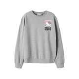 NAME IT KIDS Hello Kitty sweater met backprint - grijs