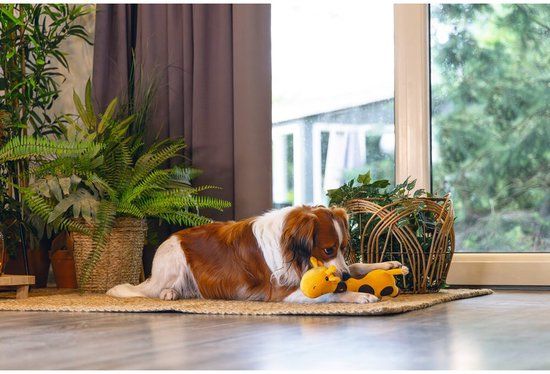 Beeztees Jungle Gigi hondenspeelgoed, pluche, geel