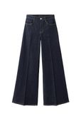 Mango wide leg jeans - donkerblauw