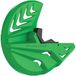 POLISPORT 8151100003 - Onderste vork en schijfbeschermer compatibel met KAWASAKI motorfietsen - Groen