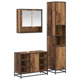 vidaXL Badkamermeubel Set 3 stuks Oud Hout Bewerkt hout