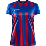 Craft Sportshirt Dames Progress 2.0 Stripe Royal / Rood