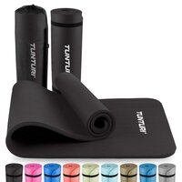 Tunturi NBR Yogamat - 180x60x1.5cm - Zwart - Incl. Draagtas & Anti-slip