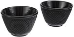 Vier 151 theeglazen, 100 ml, gietijzer, 2 stuks
