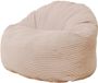 Bananair - Pouf velours côtelé épais - Pouf adultes - Blanc cassé - 100 cm