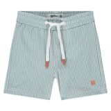 Babyface regular waist gestreepte casual short met textuur lichtgroen