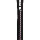 Prym 468654 S14 deelbaar 65 cm zwart/roze ritssluiting, polyester