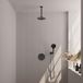 Brauer Gunmetal Edition Thermostatische Doucheset Inbouw - Hoofddouche 20 cm - 3 Weg - Handdouche Rond 3 Standen - Doucheslang - Wandaansluitbocht - Gunmetal
