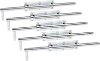 Alberts 841867 boutslotgrendel | met bevestigde lus | galvanisch verzinkt | dikke laag gepassiveerd | plaat 160 x 52 mm | bouten 18 x 400 mm | set van 5
