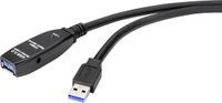 Renkforce RF-4598344 USB-kabel USB 3.2 Gen1 USB-A stekker, USB-A bus 5.00 m Zwart