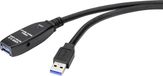 Renkforce RF-4598344 USB-kabel USB 3.2 Gen1 USB-A stekker, USB-A bus 5.00 m Zwart
