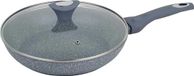 Klausberg 7318 Poêle avec couvercle - Ø28 cm - Revêtement marbre - Gris