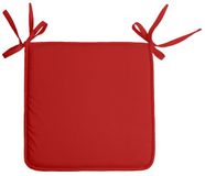 Stof Textile Home stoelkussens - rood - 38 x 38 x 3 cm