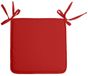 Stof Textile Home stoelkussens - rood - 38 x 38 x 3 cm