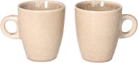 Siaki Koffiemok / theemok Faye - beige - set 2x - 220 ml
