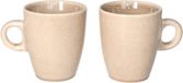 Siaki Koffiemok / theemok Faye - beige - set 2x - 220 ml