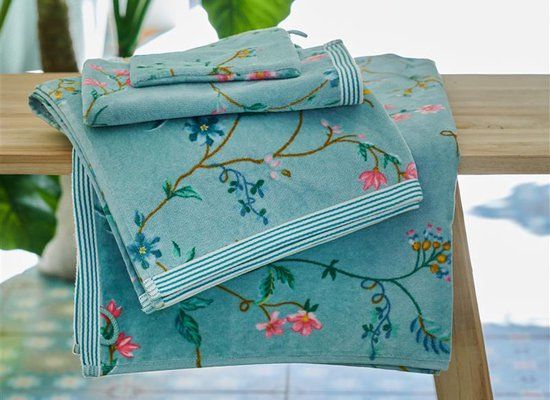 PIP Studio Les Fleurs Washand Blauw 16x22 cm