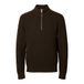 Selected Selected trui met ingebreid patroon donkerbruin