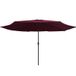 Parasol de jardin avec mât en métal 390 cm rouge bordeaux