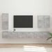 Maison Exclusive - Set de 6 étagères murales pour télévision, aspect béton, gris