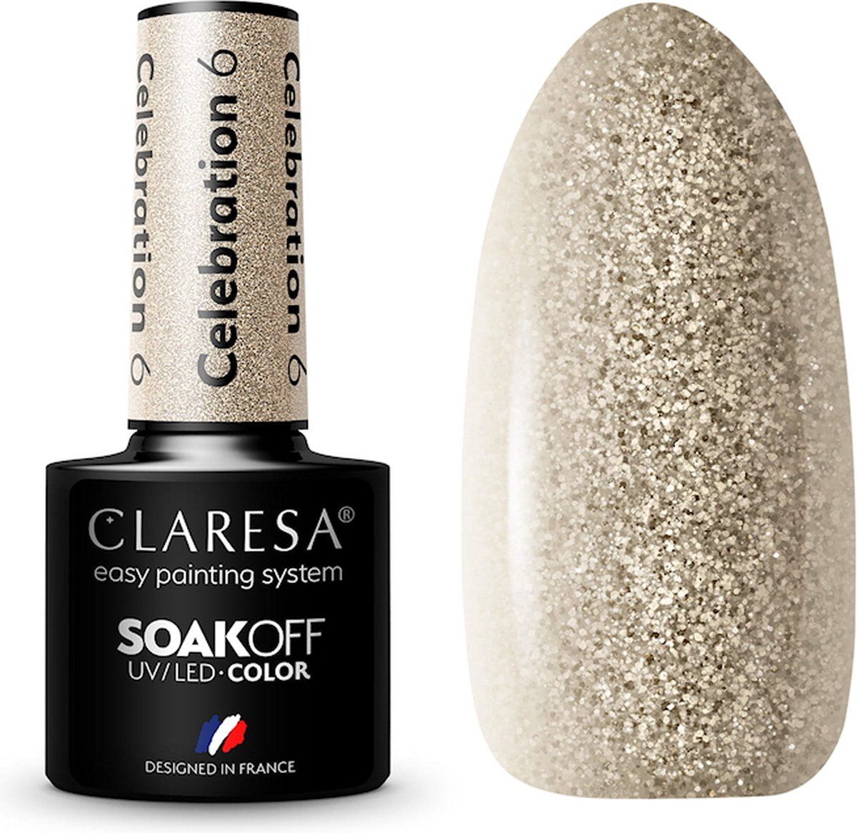 Claresa UV/LED Gellak Celebration #6 - 5ml - Goud