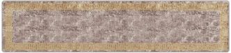 vidaXL - Tapijt - Runner - MARSA - Grijs en Goud - 80 x 350 cm - Polyester en PVC