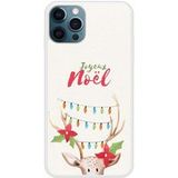 Apple iPhone 12 Pro Max Beschermende Siliconen Case met Lichtgevend Rendier