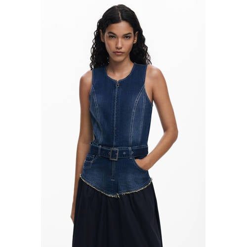 Desigual denim midi jurk medium blue denim
