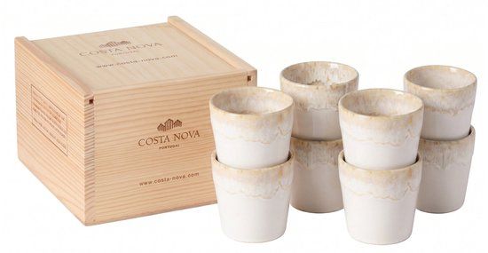 Costa Nova Grespresso Espresso Kopjes Wit 80 ml - 8 stuks