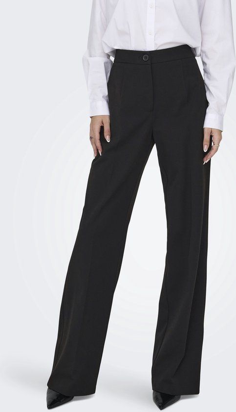 ONLY ONLMIA High Waist Wide Leg Pantalon - Women's Size 42/32 - Black-Anthracite