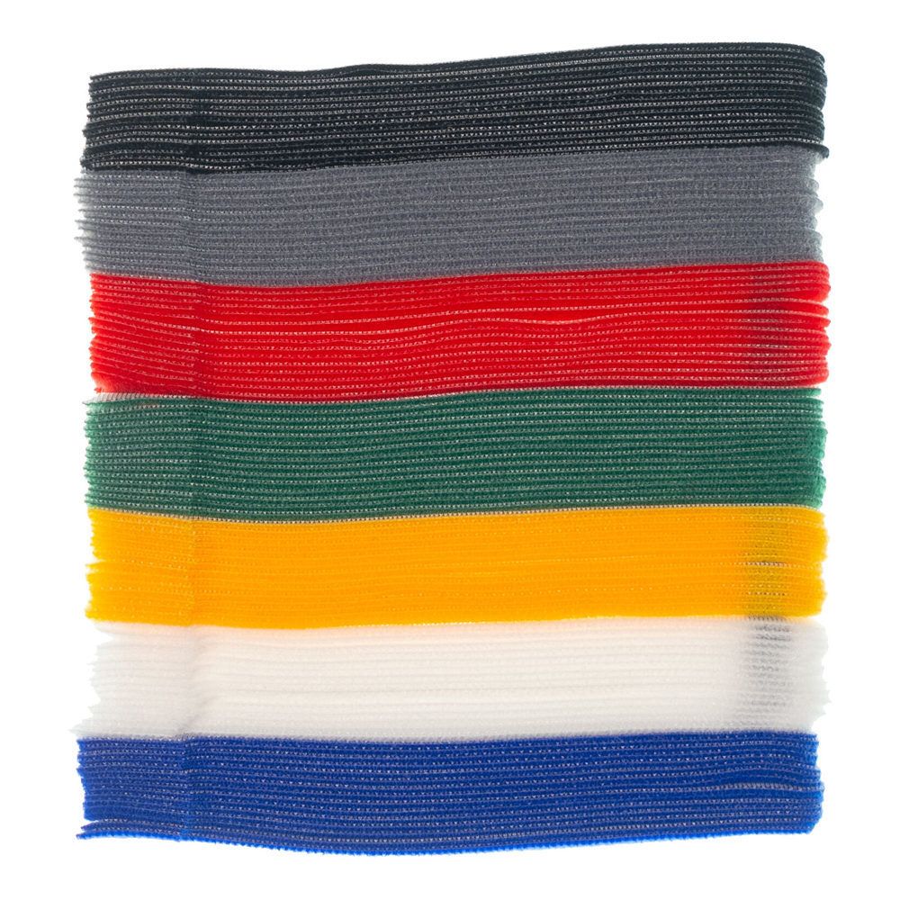Filmsticks Touch Fastener Cable Straps - 20cm, Multicolored, 105-Pack