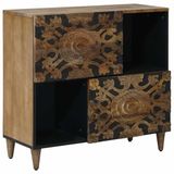 vidaXL Dressoir met opslag Bruin 80 x 33,5 x 75 cm Massief Mango Hout