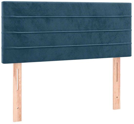 vidaXL Hoofdbord - 90x5x78/88 cm - Donkerblauw - Fluweel