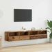 Meuble TV mural 2 pièces - banc TV - meuble TV bois ancien 80 x 30 x 30 cm