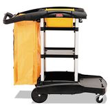 Rubbermaid Commercial Service Cart with Two Caddies - Black