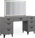 Vicco Kaptafel Anett Grijs 150 cm met LED-spiegel