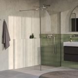 Brauer Oblivion - Inloopdouche - Helder Glas - 120 x 200 cm - met Zijwand 30 cm - incl. Glascoating - PVD RVS-Kleurig Geborsteld