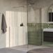 Brauer Oblivion - Inloopdouche - Helder Glas - 120 x 200 cm - met Zijwand 30 cm - incl. Glascoating - PVD RVS-Kleurig Geborsteld