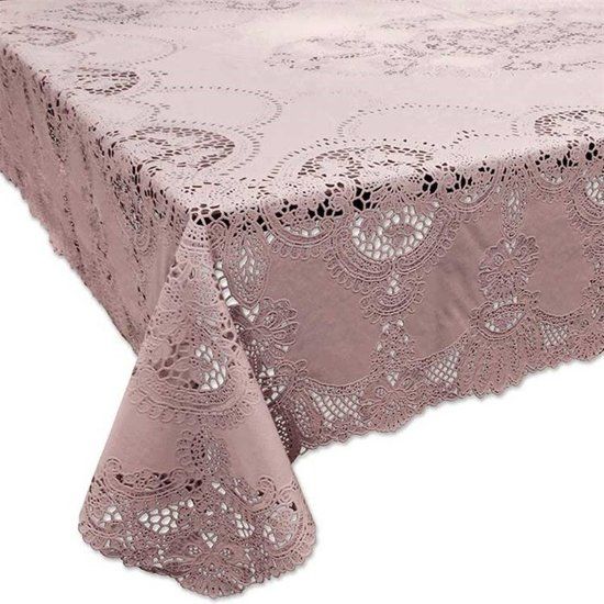 Unique Living Amira Tafelkleed - Oud Roze - 137 x 180 cm - Rechthoekig
