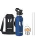 Sparrow Super Sparrow Geïsoleerde Waterfles - Drinkfles met Rietje - Thermosfles 2 doppen | 500/750ml/1L, Kind Vacuüm Stalen Waterfles, Lekvrij, Vaatwasserbestendig, Koudhoudend & Warmhoudend, BPA-vrij, TwistTrail